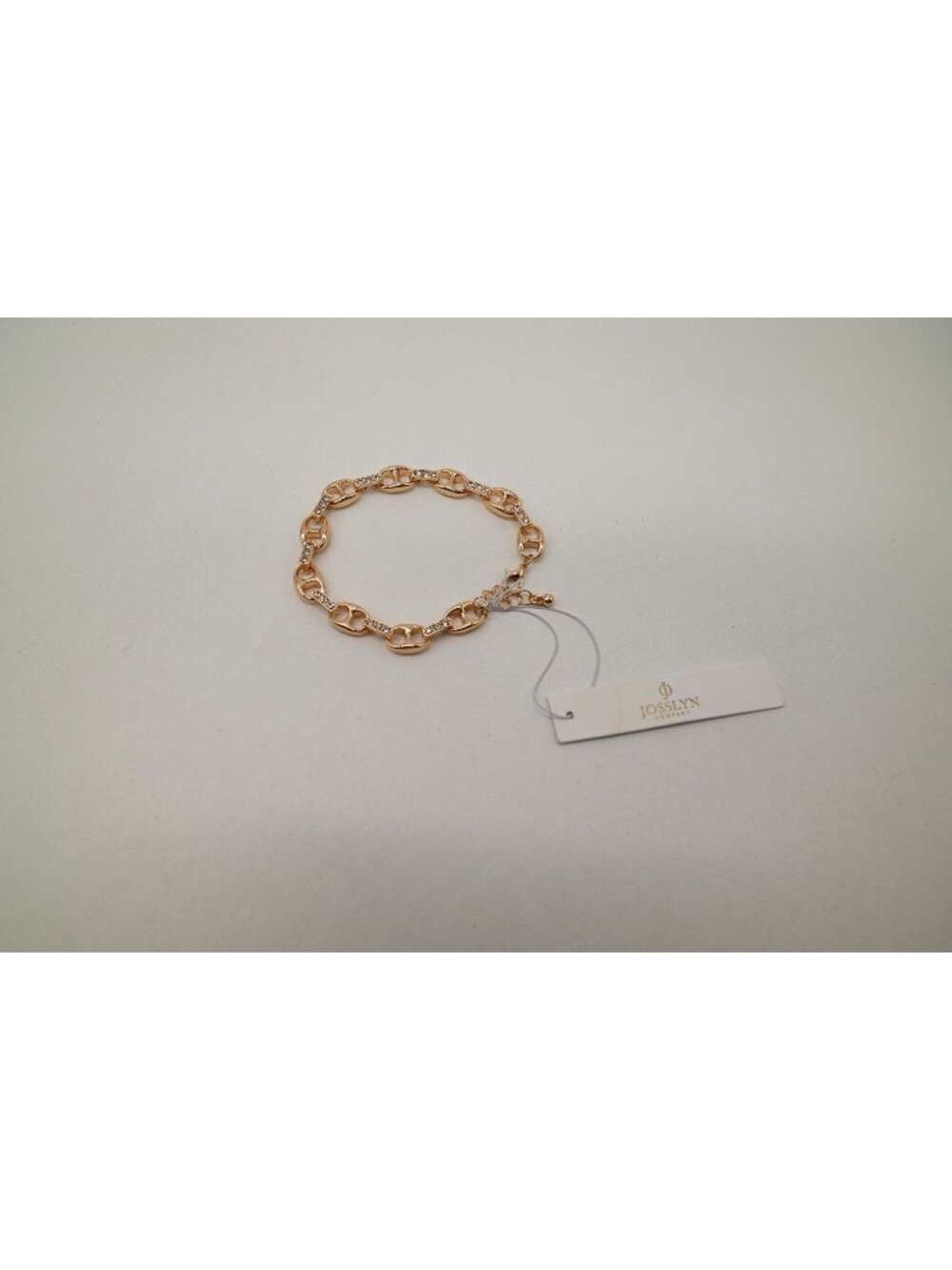 NWT Josslyn Chain Link Bracelet Gold Tone Crystal Accent Statement Jewelry